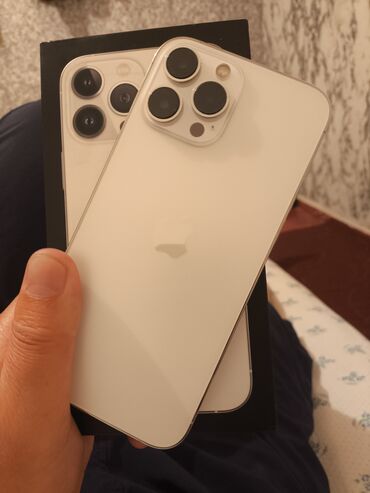 айфон 11 про бу цена в бишкеке: IPhone 13 Pro Max, Колдонулган, 128 ГБ, Күмүш, Куту, 77 %