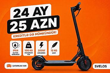 2 tekerli scooter: Nağd alışda qiymət 600AZN yox, cəmi 470 AZN! Kreditlə də mümkündür! — 1