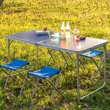 stol piknik: Yeni, Dördbucaq masa, Açılan, Stullar ilə, Plastik