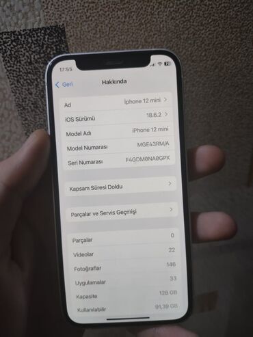 Apple iPhone: IPhone 12, Ağ, Face ID — 8