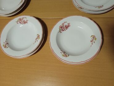 Kompleti posuđa: Vintage rebrasti servis za ručavanje i večeru, ukupno 10 delova — 4