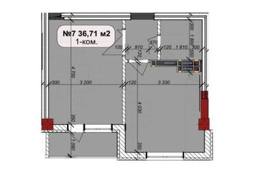Продажа квартир: 1 комната, 36 м², Элитка, 5 этаж, ПСО (под самоотделку)