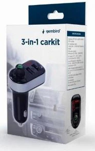 Audio oprema za auto: Gembird 3‑in‑1 Carkit – Bluetooth FM transmiter i punjač za automobil — 5