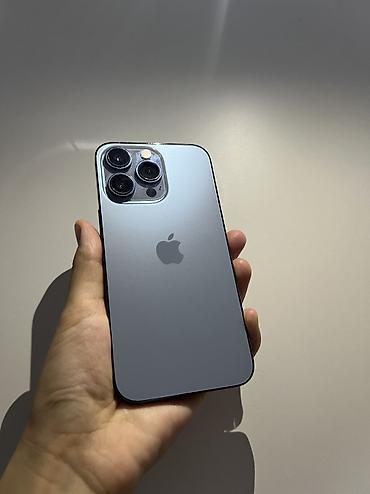 face id: IPhone 13 Pro, Б/у, 256 ГБ, Голубой, 70 % — 2