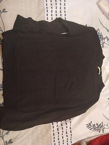 yarım boğaz çəkmə: Qara rəngli uzunqol köynək/sviter - Material: yumşaq, elastik — 1