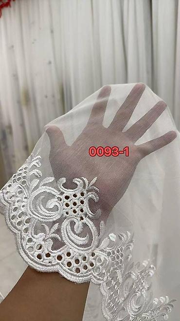 ipək parca: Tül pərdə – model 0093 seriyası - Material: incə, işıqlı tull (yarı — 2