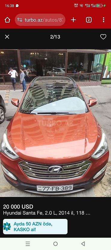 az turbo: Hyundai Santa Fe: 1.9 l | 2014 il Ofrouder/SUV — 2