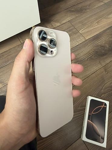 Мобильные телефоны и аксессуары: IPhone 16 Pro Max, Б/у, 256 ГБ, Desert Titanium, Коробка, 89 % — 2