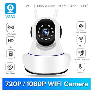 ev üçün kamera: 32gb yaddaş kart hədiyyə kamera wifi 360° smart kamera 3mp full hd