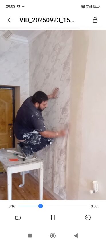 Digər tikinti xidmətləri: Aboy malyar şpoklyovka işleri görürük peşəkar ustalariq gözəl