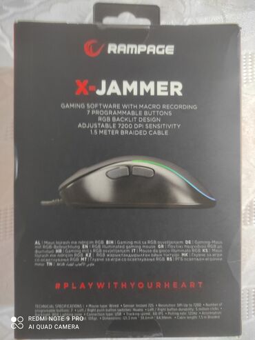 Mauslar: Yusek suretli 7200 dpi mausu.Rgb hereketli isiq funksiyali.Horgulu — 17