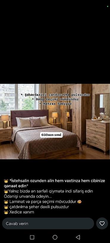 loft masa: Yataq otağı mebel dəsti – müasir dizayn Tərkibi: - Çarpayı (başlıqla) — 4