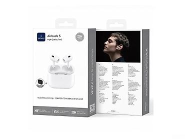 baseus encok w04: WiWU AirBuds 5 ENC 55315 White – TWS simsiz Bluetooth qulaqcıq WiWU — 1