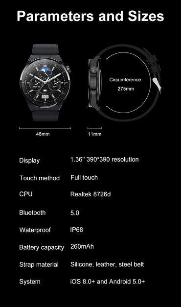 Ručni satovi: Smart watch, Muški — 22