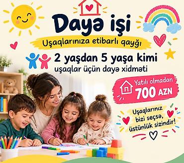 dayə is elanlari 2023: Dayə, Öz evində, 3 yaş, 3-5 illik təcrübə — 1
