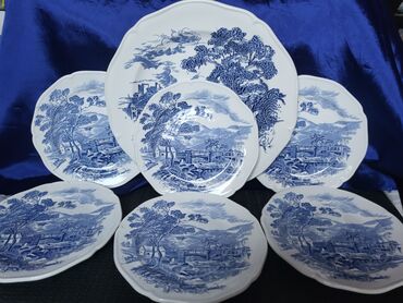 Kuhinjski setovi: Servis za torte,kolace engleski Enoch Wedgwood iz 70ih. Servis je — 1