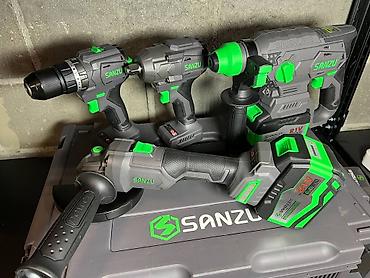 Наборы электроинструментов: Болгарка, перфоратор, гайковерт, шуруповерт SANZU 4в1 ⚙️ НАБOР — 10