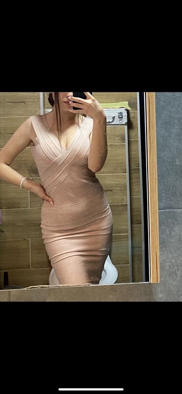 lanene haljine prodaja: M (EU 38), color - Pink, Cocktail, Without sleeves