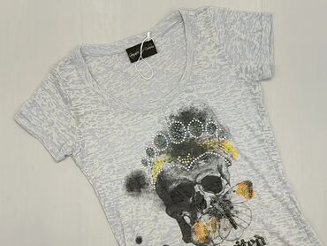 Koszulki: Koszulka S (EU 36), stan - Bardzo dobry, wzór - Print, kolor - Szary