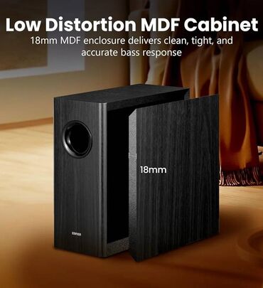Dinamiklər və kolonkalar: Edifier  T5s / Black Powered Active Subwoofer ✨ 8 düymlük uzun atışlı — 3
