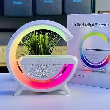 greje: Pametna rgb lampa zvucnik i bezicni punjac novo 3u1 akcija | cene — 1