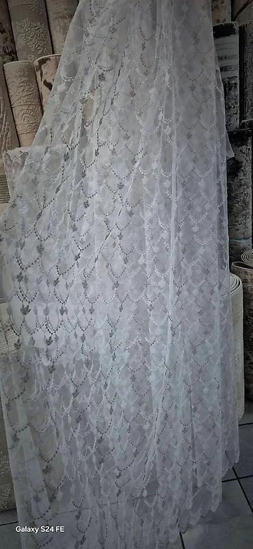 Zavese i draperije: Zavese od tila sa bogatim vezom – više dezena - Materijal: proziran — 36