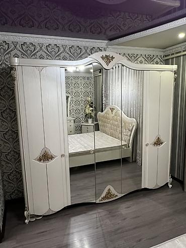 спальный гарнитур мадонна: Спальный гарнитур, Б/у, Двуспальная кровать, Белоруссия, МДФ, Самовывоз, цвет - Белый — 5