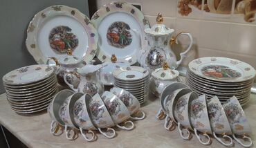 Mətbəx aksesuarları: Çay dəsti, Farfor, 12 nəfərlik, Almaniya