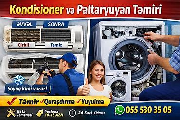 su filteri qurasdirilmasi: Kondisioner və paltaryuyan təmiri, quraşdırılması və yuyulması xidməti — 1
