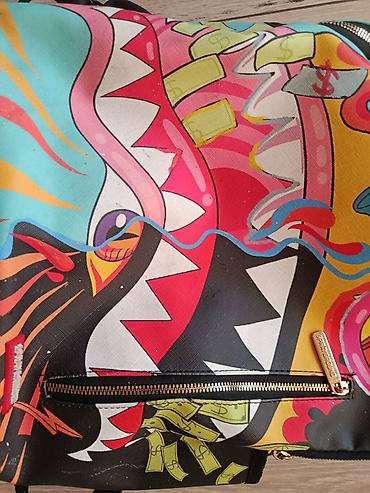 kipling monkey: Яркий городской рюкзак с графикой в стиле стрит‑арт - Материал — 6
