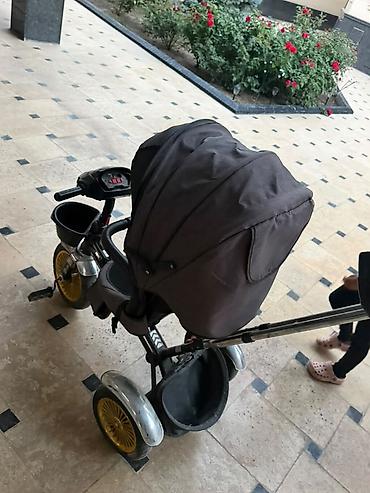 планетарий мобильный: Детский трёхколёсный велосипед с родительской ручкой и козырьком - — 1