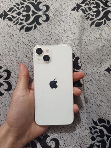 Apple iPhone: IPhone 13, 128 GB, Ağ, Zəmanət, Barmaq izi, Simsiz şarj