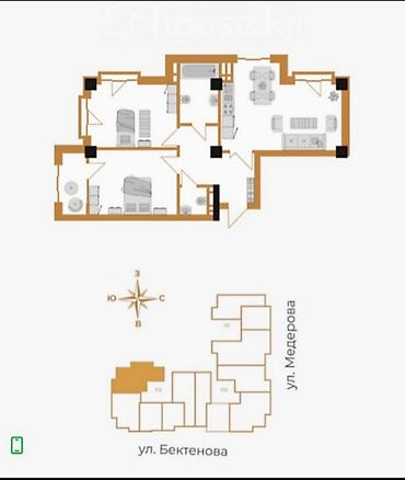 Продажа квартир: 3 комнаты, 81 м², Вефа ТЦ Элитка, 6 этаж, ПСО (под самоотделку) — 3