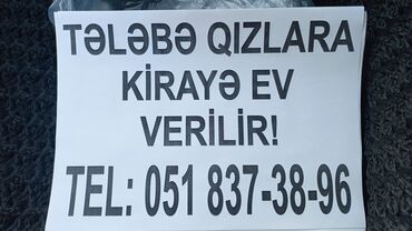 Həyət evləri və villalar: Tələbə qızlar üçün kirayə ev təklif olunur. - Auditoriya: yalnız