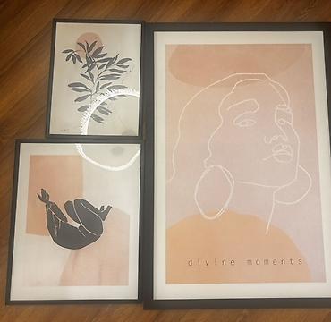 ad yazilan sekiller: Minimalist üslubda 3 ədəd çərçivəli poster seti. - Dizaynlar: - — 1