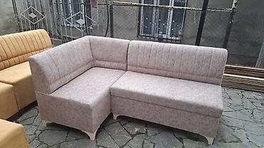 Künc divan, Mətbəx üçün, Parça, Bazalı