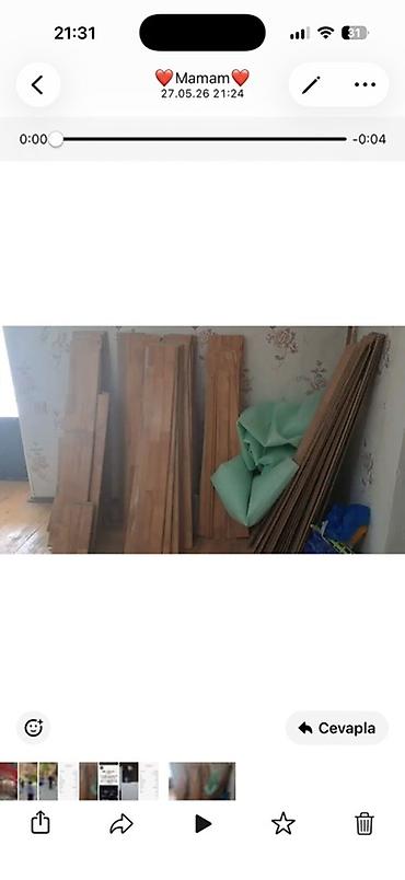 Напольные покрытия: Məhsul: Döşəmə üçün taxta/laminat lövhələr və altlıq rulonu Təsvir: - — 1