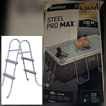 royal: Satılır: Bestway Steel Pro Max karkas hovuzu Qiymət pilləkən daxil — 1