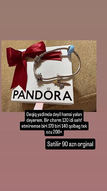 Bilərziklər: Pandora gümüş qolbaq + charm-lar dəsti. Detallar: - Orijinal Pandora — 1