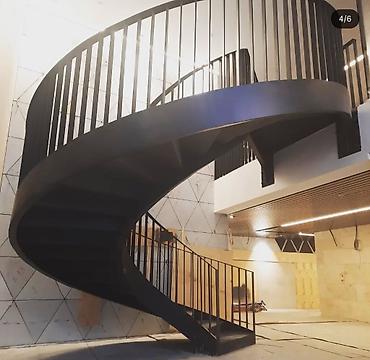 Металлические лестницы: Металлическая лестница Наружные, Форма лестницы: Винтовая, Стиль: Модерн — 9