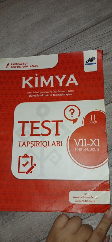 Kimya test tapsiriqlari hedef