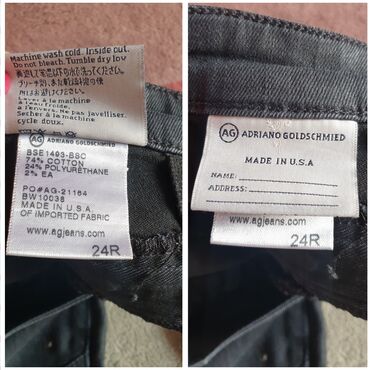 Pantalone: ADRIANO GOLDSCHMIED AG moto biker jeans bajker farmerke, crne — 4