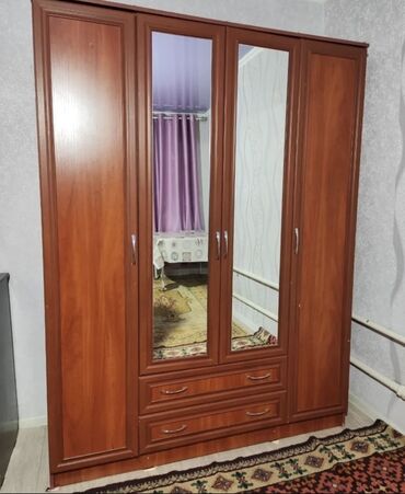 хорошая двухъярусная кровать: Кийим салуучу шкаф, Түз, ЛДСП
