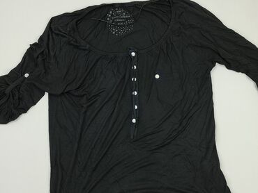czarne bluzki rękaw 3 4: Bluzka Damska, XL, stan - Bardzo dobry