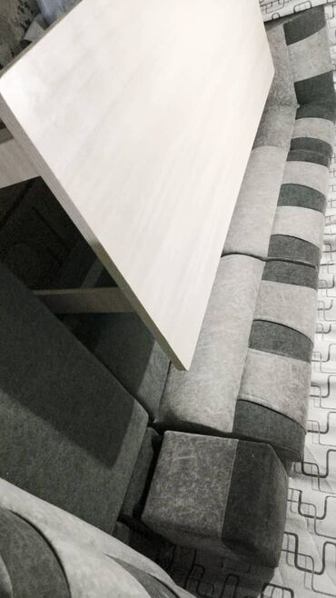 стол со стульями для зала: Ашкана үчүн жумшак бурчек, Жаңы, ЛДСП, түсү - Боз