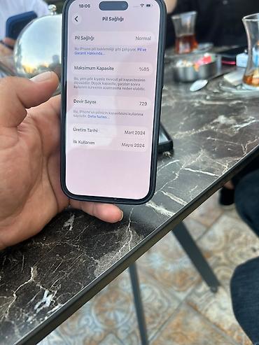 iphone zr: IPhone 15, 256 GB, Black Titanium, Simsiz şarj, Sənədlərlə — 5