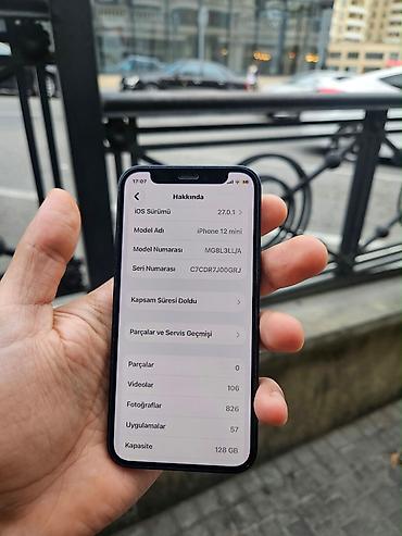 mini 6: IPhone 12 mini, 128 GB, Göy, Barmaq izi, Simsiz şarj, Face ID — 4