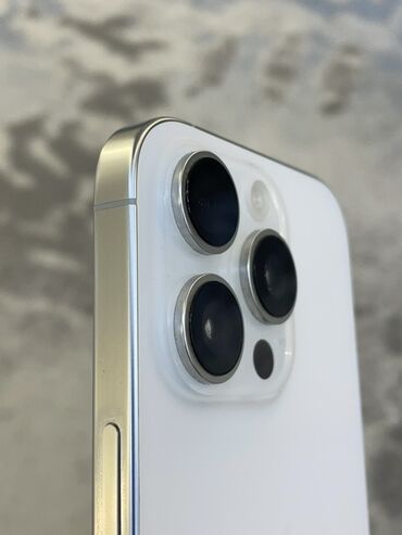 бу телефоны айфоны: IPhone 16 Pro, Колдонулган, 128 ГБ, Ак, Коргоочу айнек, Каптама, Бөлүп төлөө менен, 99 %