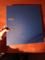 Qovluqlar və fayllar: Mavi rəngli A4 lever-arch qovluq - Format: A4 - Mexanizm: 2 halqalı