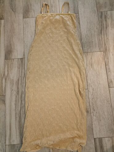 haljina pamuk bez elastina prodavnici prvi maj pro: S (EU 36), bоја - Bež, Drugi stil, Na bretele